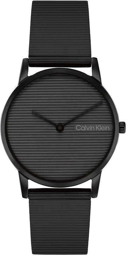 Calvin Klein CK25100034 CK FEEL Dames Horloge - Mineraalglas - Staal - Zwart - 30 mm breed - Quartz - Druksluiting - 3 ATM (spatwater)