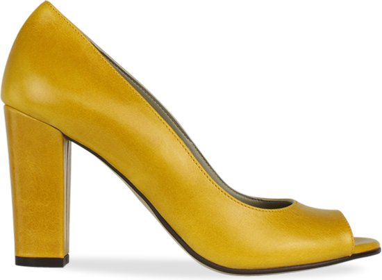 Noë Chaussures Nicoline Peeptoe Mustard