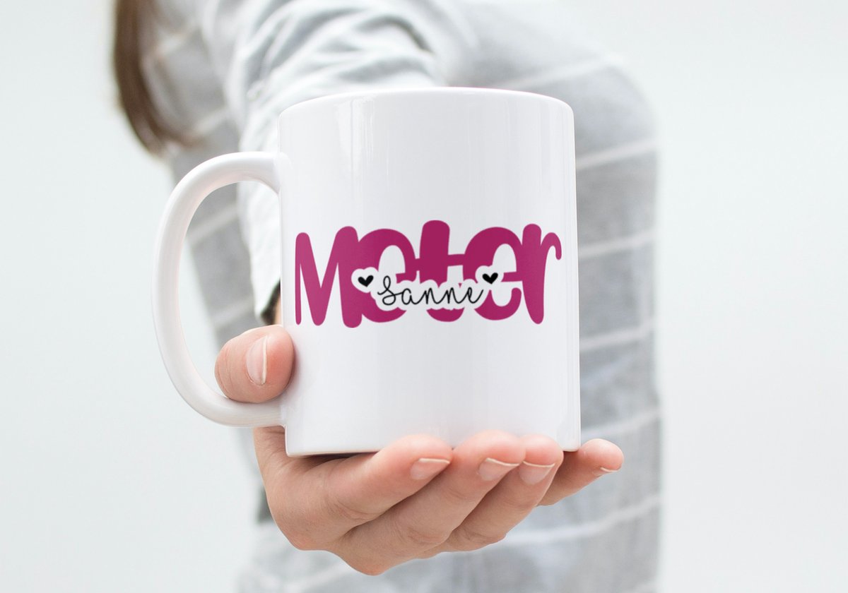 Hip met Pit Creaties - Mok "Meter" Gepersonaliseerd met Naam Petekind - 300ml Koffiemok - Vaatwasbestendig - Verjaardag Communie - Naam via Mail