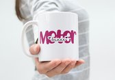 Mok Meter met naam petekind-- personaliseerd met eigen naam - koffiemok - verjaardag - Naam doorgeven via mail