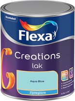 Flexa | Creations Lak Zijdeglans | Aqua Blue - Kleur van het jaar 2004 | 750ML