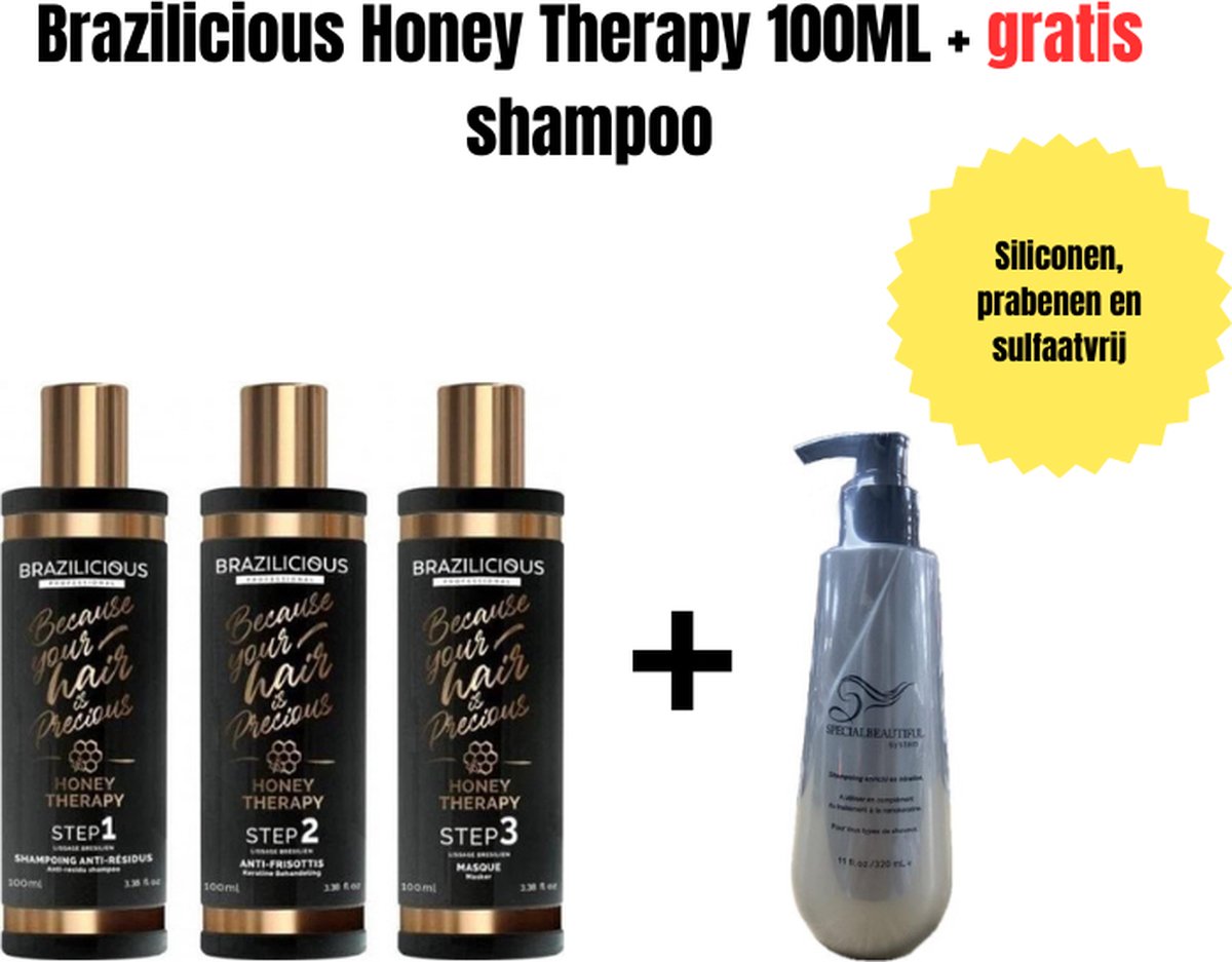 Honey Therapy Keratine 3 x 100ml + Gratis shampoo 320ml