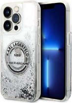 Karl Lagerfeld Liquid Glitter Back Case - Geschikt voor Apple iPhone 14 Pro (6.1") - Grijs