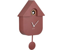 Karlsson Koekoeksklok Modern Cuckoo - Okerrood - 8.5x21.5x41cm - Wandklok Modern