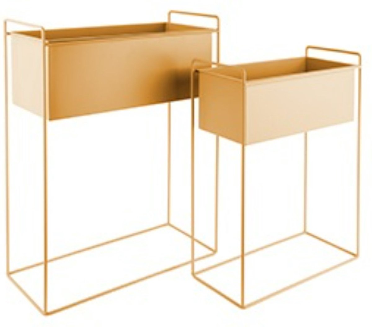 Present Time Bloempot Set Essence Straight - Geel - 51x24x65cm - Modern