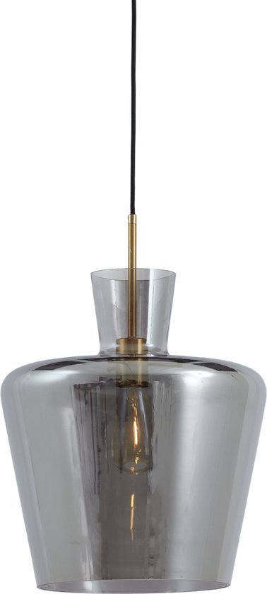 Light & Living Hanglamp Myles - Smoke Glas - 25x25x31cm - Modern - Hanglampen Eetkamer, Slaapkamer, Woonkamer