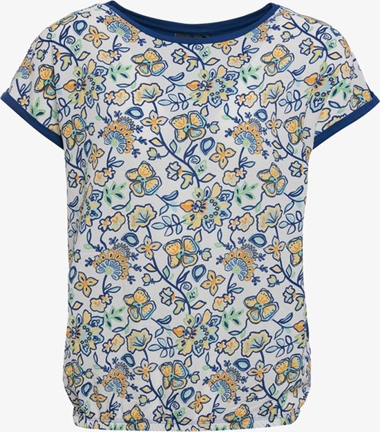 Twoday dames T-shirt met bloemenprint - Wit - Maat XL