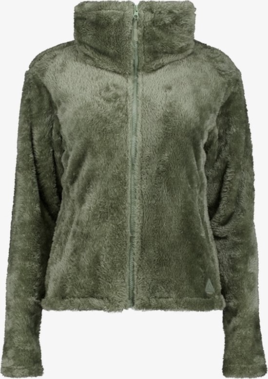 Mountain Peak fluffy dames fleece vest groen - Winddicht en waterafstotend - Ademend materiaal