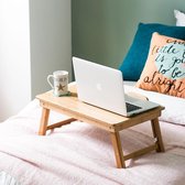 Laptoptafel voor bed, opvouwbare bedtafel,Laptoptafel for your bed, inklapbare laptoptafel - ontbijttafel met inklapbare poten ( 65 x 45 cm)