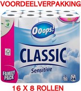 Ooops! Classic Sensitive 3-Laags Toiletpapier - WC papier 16 x 8 Rollen - Voordeelverpakking 128 rollen
