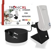 TronicXL 5 m Kabel verlenging + standaard voor uw Wifi repeater geschikt voor TP-Link RE190 AC750 RE330 TL-WA850RE houder – bevestiging - standaard 500 cm kabel + houder – universeel