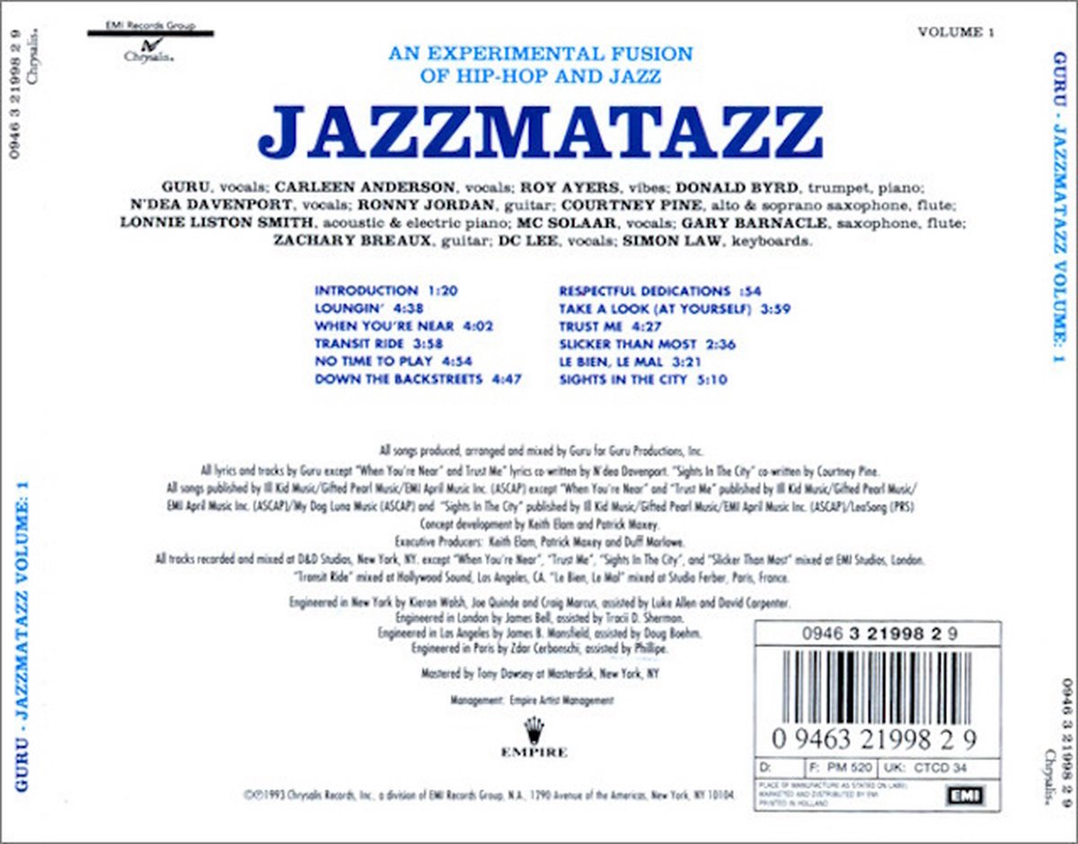 Guru Jazzmatazz Volume 1 - Album uit 1993 | bol