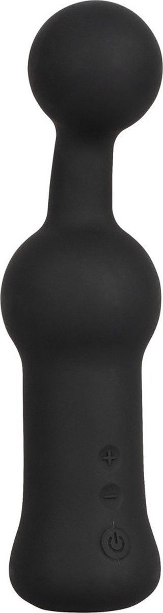 Goedkoopste Black Velvets Prostaat Vibrator met Dubbele Motoren - Met balvormige Top - 10 Vibratiestanden en Oplaadbaar - 19 cm
