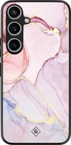 Casimoda® hoesje - Geschikt voor Samsung Galaxy A55 - Marmer roze paars - Zwart TPU Backcover - Marmer - Paars