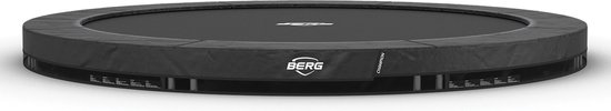 BERG Champion InGround Trampoline - 430 cm - Rond - Met AirFlow Pro - Twinspring - Grijs