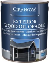 Ciranova Exterior Wood Oil Opaque - Zwart - Dekkende Houtolie - 2,5 liter