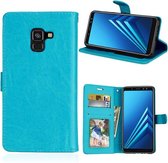 Bookcase Geschikt voor: Samsung Galaxy A6 2018 - Turquoise - portemonnee hoesje
