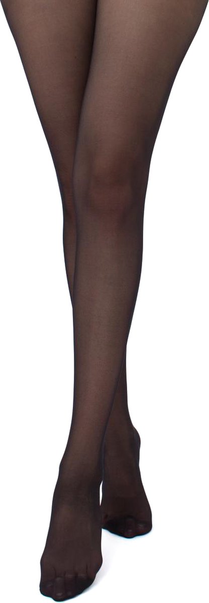 Giulia Panty - Infinity 20 - Zijdeachtig - Doorlopend Broekje - Platte Naden - Kruisje Katoen - 20 Den - Large - Zwart