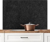 Spatscherm keuken 120x80 cm - Kookplaat achterwand - Zwart graniet - Muurbeschermer - Spatwand fornuis - Hoogwaardig aluminium - Aanrecht decoratie - Keukenaccessoires