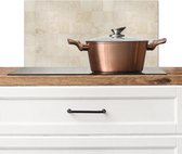 Spatscherm keuken 70x30 cm - Kookplaat achterwand Antiek - Tegels - Beige - Design - Muurbeschermer - Spatwand fornuis - Hoogwaardig aluminium - Keuken decoratie aanrecht