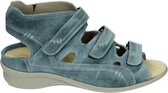 Durea 7272 H - Platte sandalenDames Sandalen - Kleur: Blauw - Maat: 40