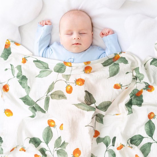 Borstvoedingsdeken voor borstvoeding, verstelbare borstvoedingponcho zacht katoen ademend baby autostoelhoes borstvoedingsschort voor moeder baby pasgeborenen outdoor benodigdheden (fruitblad) van $ — afbeelding 2