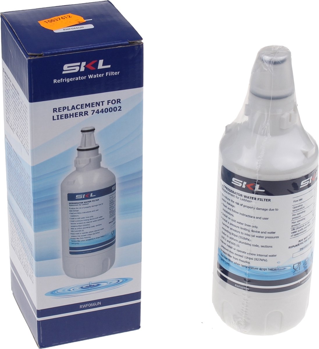 Geschikt voor LIEBHERR - WATERFILTER AMERIKAANSE KOELKAST - ALTERN. - 7440002