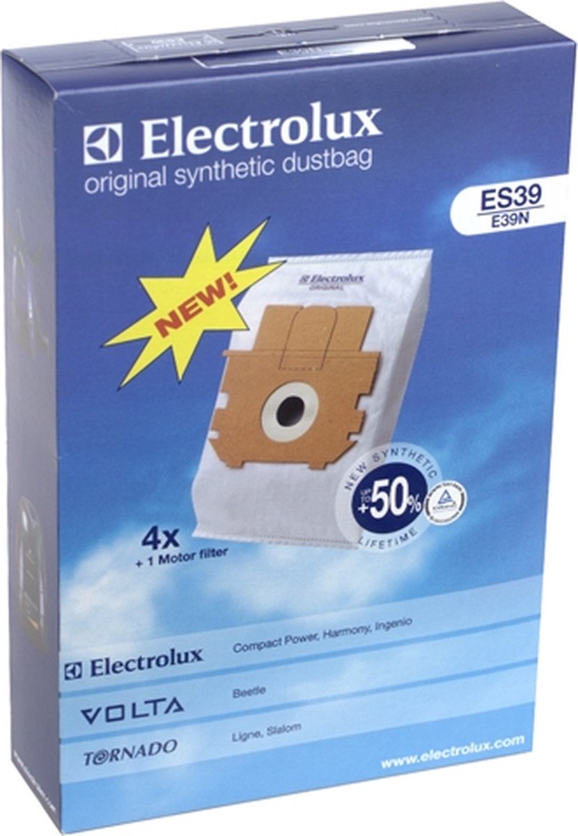 Electrolux - STOFZUIGERZAK ORIG Z 2540+ 2560 +2570 ES39 4 STUKS + 1 MICRO-FILTER - 9002565431