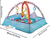 Baby Speelkleed - speelgoed baby 0 jaar - Baby Gym - Leerzaam - Spelen - met hangers - 80 x 80 x 50 cm - blauw