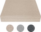 12 stuks tapijttegels, 30 x 30 cm, vloerbedekking, zelfklevend, commercieel tapijt met antislip latex achterkant, duurzaam tapijt, vloerbedekking voor kantoor, lichtbruin