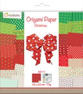 Origami papier Christmas 2, 60 vel 70g 20 x 20 cm - met motief