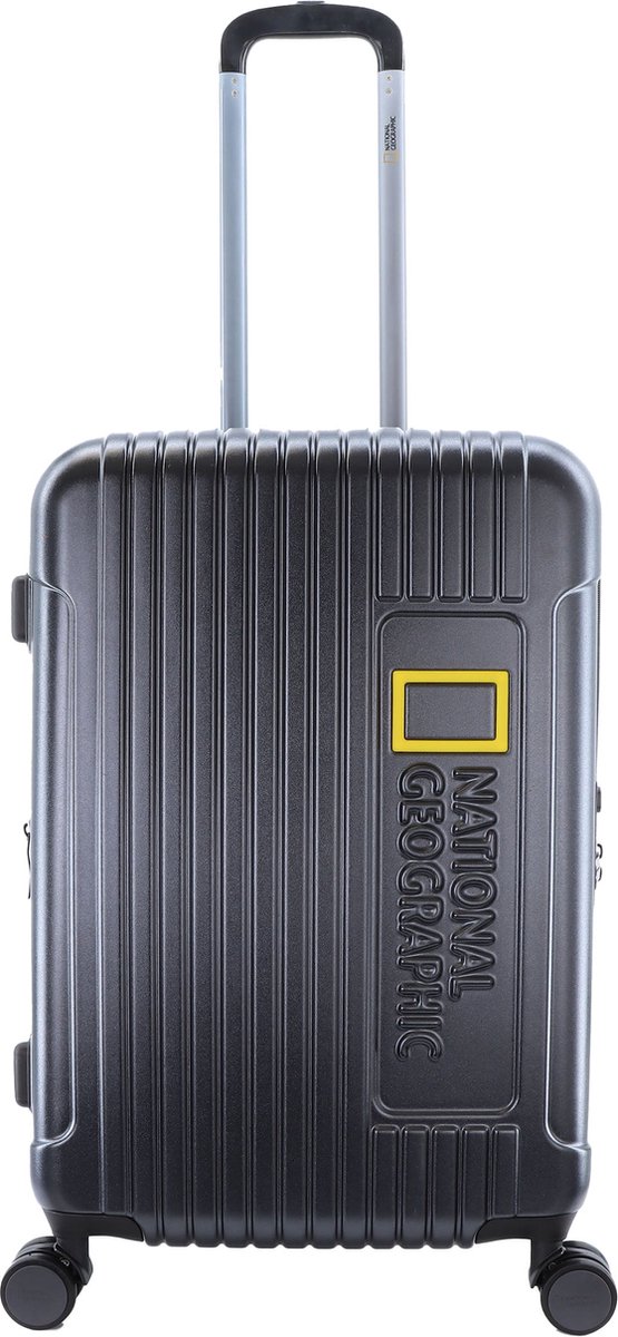 National Geographic Harde Koffer / Trolley / Reiskoffer - 67 cm (Medium) - Canyon - Zwart - Zwart / Medium