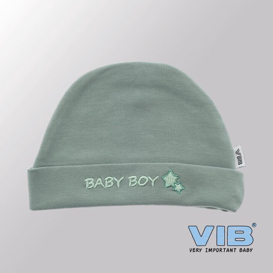 VIB® - Muts rond - Baby Boy (Mosgroen) - Babykleertjes - Baby cadeau