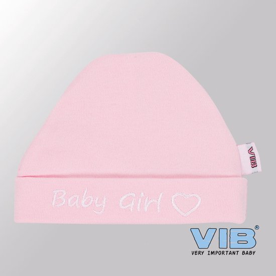 VIB® - Muts rond - Baby Girl (Roze) - Babykleertjes - Baby cadeau