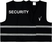 Security hesje zwart met V-logo
