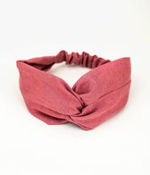 Obumi Linnen "LOVE" Haarband - Strawberry Rosé