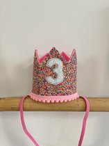 Haarkroon-haarband-verjaardag-kroon-3 jaar-kinderverjaardag-kinderfeestje-kroon Ellie (3 jaar)