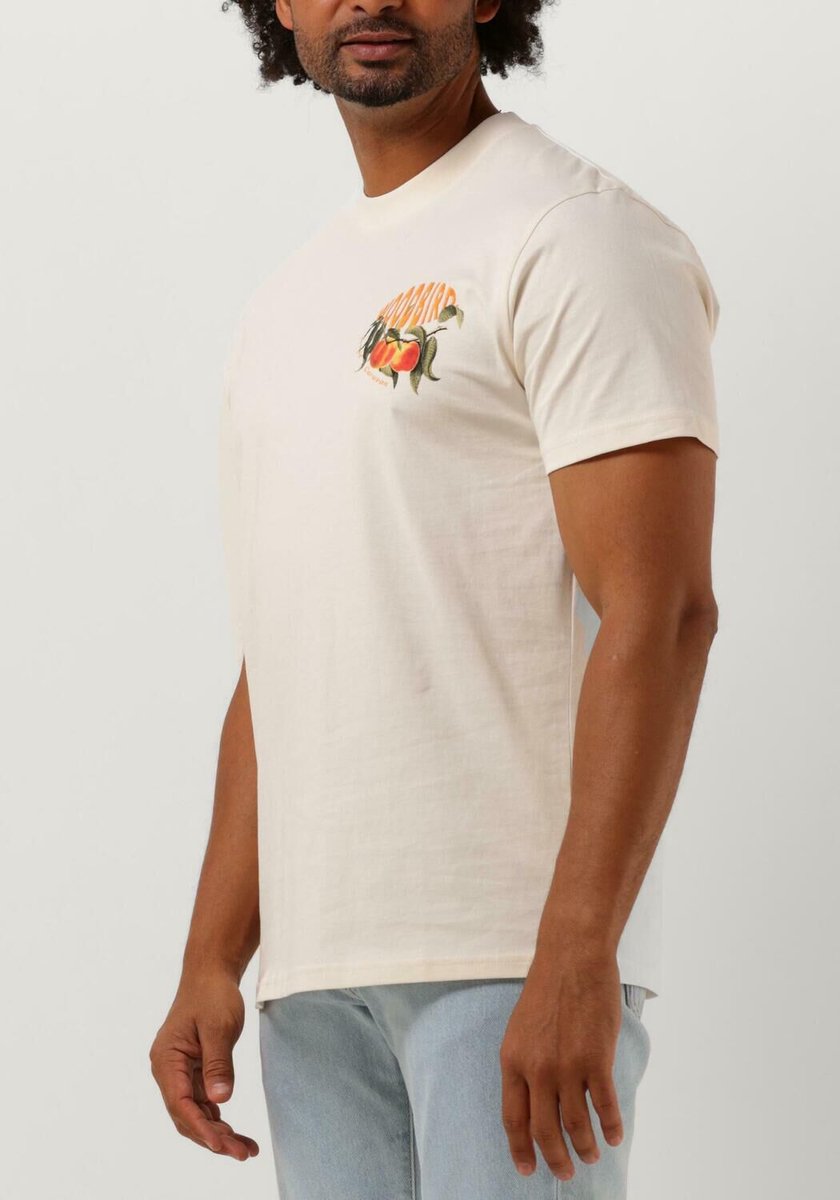 Woodbird Rics Peach Tee Polo's & T-shirts Heren - Polo shirt - Gebroken wit - Maat XL