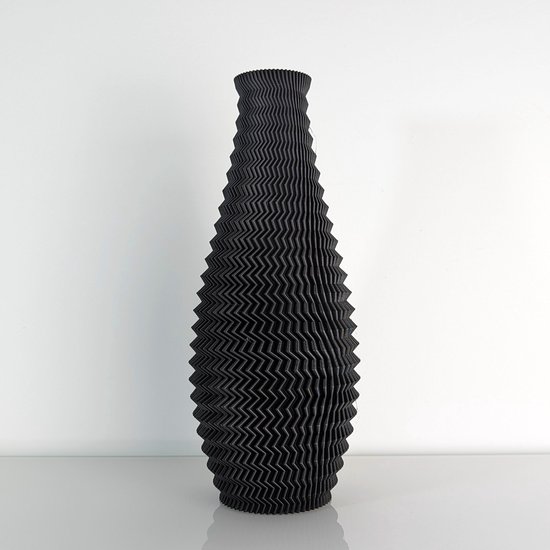 Dastium Home - Vaas Ellen - Zwart - 40 cm - Vaas voor zijdebloemen - Woonaccessoires voor droogbloemen