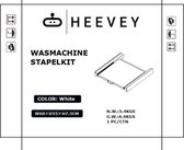Heevey stapelkit - Tussenstuk voor wasmachine en droger - Universeel - Uitschuifbare werkblad - Wasrek - Zwart
