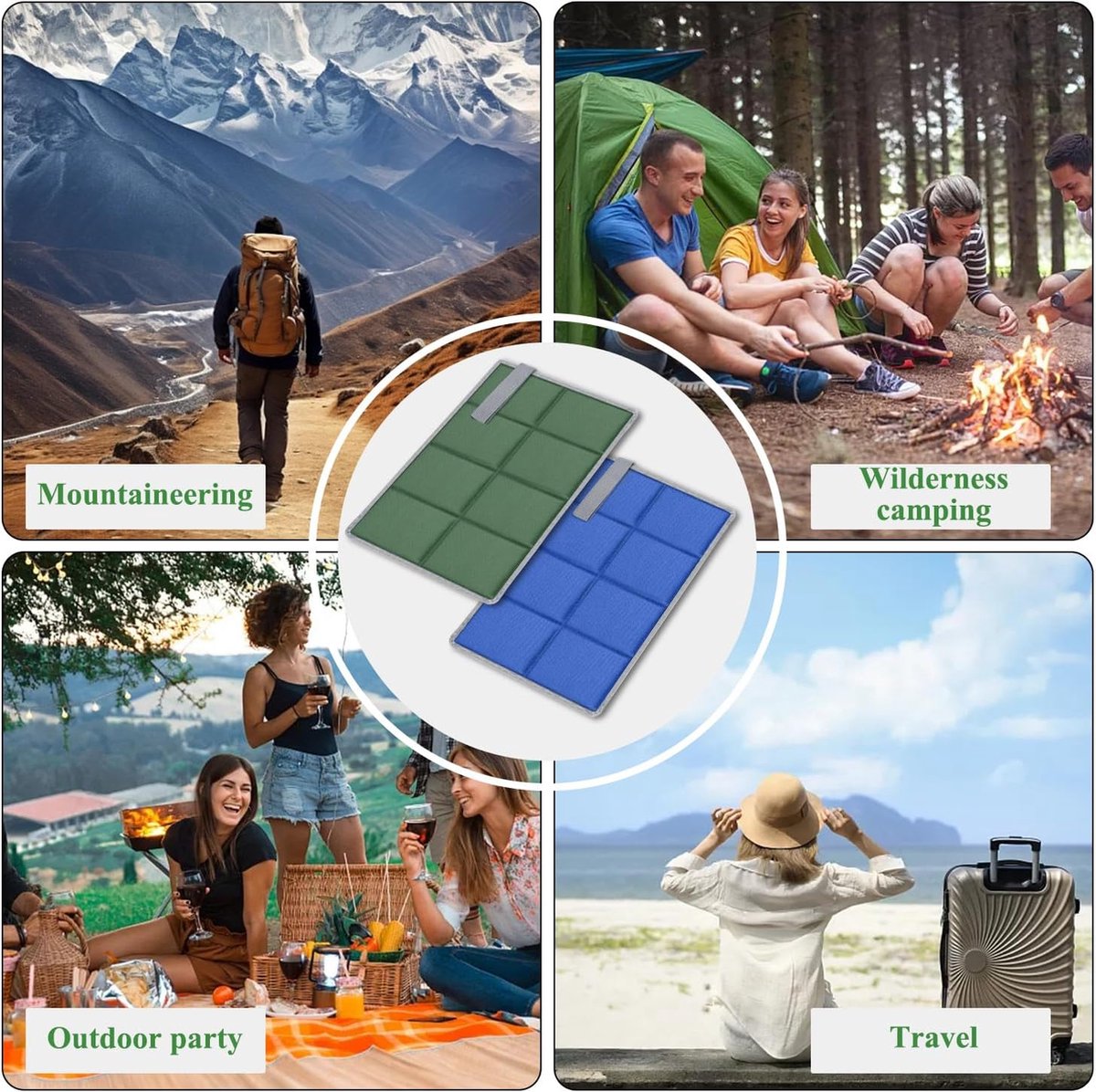 Tapis De Sol Pliable En Mousse XPE - Mini Coussin De Siège Pour Randonnée, Pique-nique, Camping