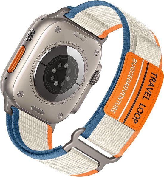 Trail Loop Sport Band Oranje beige Compatibel met Apple Watch 42mm Series 3 2 1 . bol