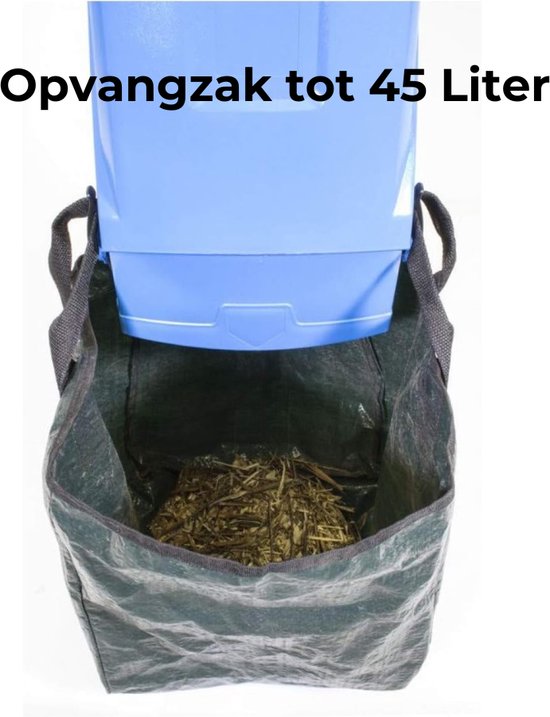 Professionele Hakselaar Versnipperaar - Hakselaar Electrisch 50L - Versnipperaar Hakselaar - 2500W - Max. Ø45mm - Incl. Wielen, Opvangzak, Duurzame Draaimessen - Heggen, Bomen en Haag -Tuinonderhoud van Pro — afbeelding 3