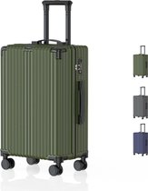 Voyagoux® - Handbagage Reiskoffer - 39L - Koffers - Reiskoffer met wielen - Olijfgroen - TSA Slot