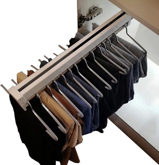 Uittrekbare kledingstang voor het uittrekken van de kleerhangers, verstelbare kledingkast, kledingstang, 400 mm