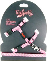 Tailpetz | Cat Harness & Lead -Tile| Kattentuigje en lijn - One Size Fully Adjustable - Set voor Katten - Kattenharnas - Kattentuig - Kat - Harnas - collar - tuig