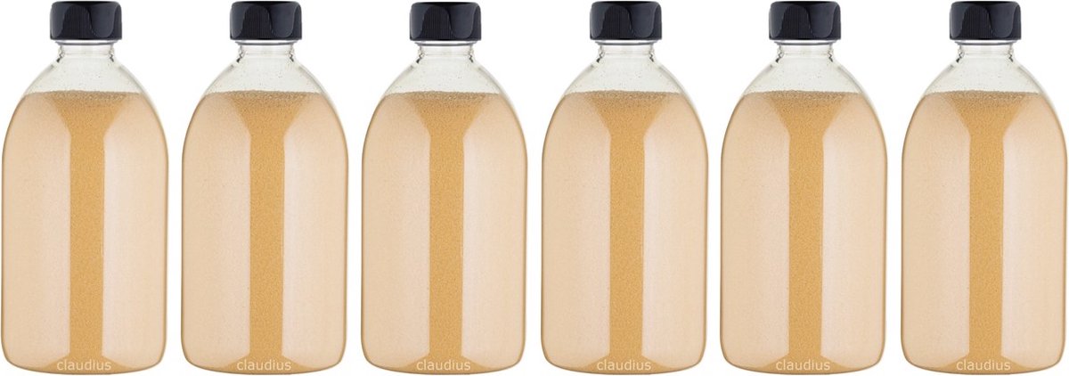 Goedkoopste Scrubzout Sweet Orange & Cedarwood - 650 gram - Fles met zwarte dop - set van 6 stuks - Hydraterende Lichaamsscrub