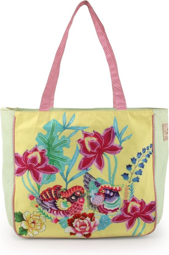 A Spark of Happiness | Shopper Geel bloemen print | Dames tas | Cross shoulderbag | Blauw, gebloemd | Dames, vrouwen | HA2337