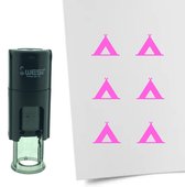 CombiCraft Stempel Tent 10mm rond - roze inkt