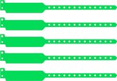 CombiCraft blanco vinyl polsbandjes licht groen - 100 stuks
